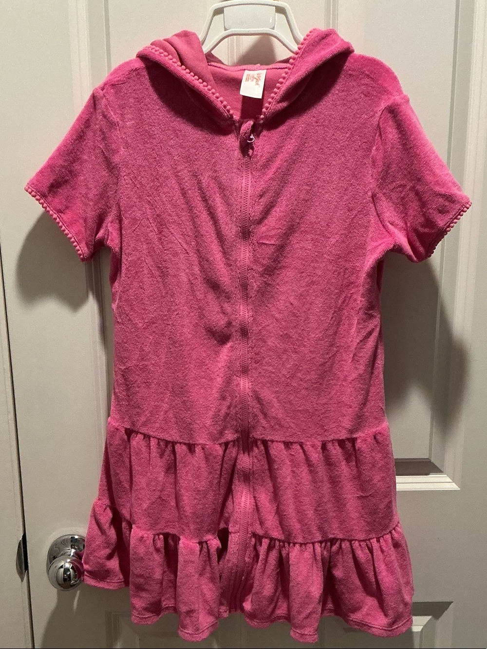 Cat & Jack Hot Pink Hooded Terry Dress NWOT